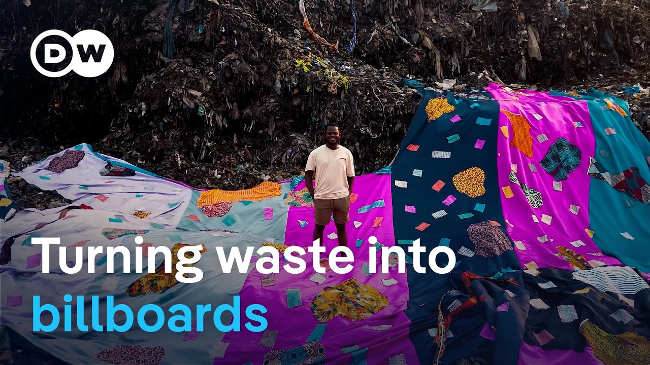 When waste clothes become billboards in Ghana